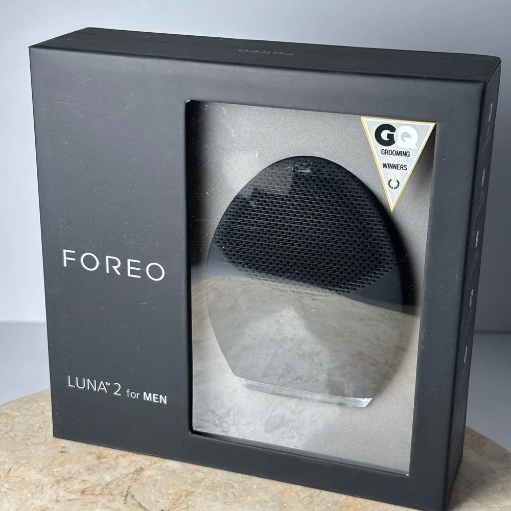 FOREO LUNA 2 for MEN Facial Cleansing Brush Black T-Sonic Anti-Aging Device